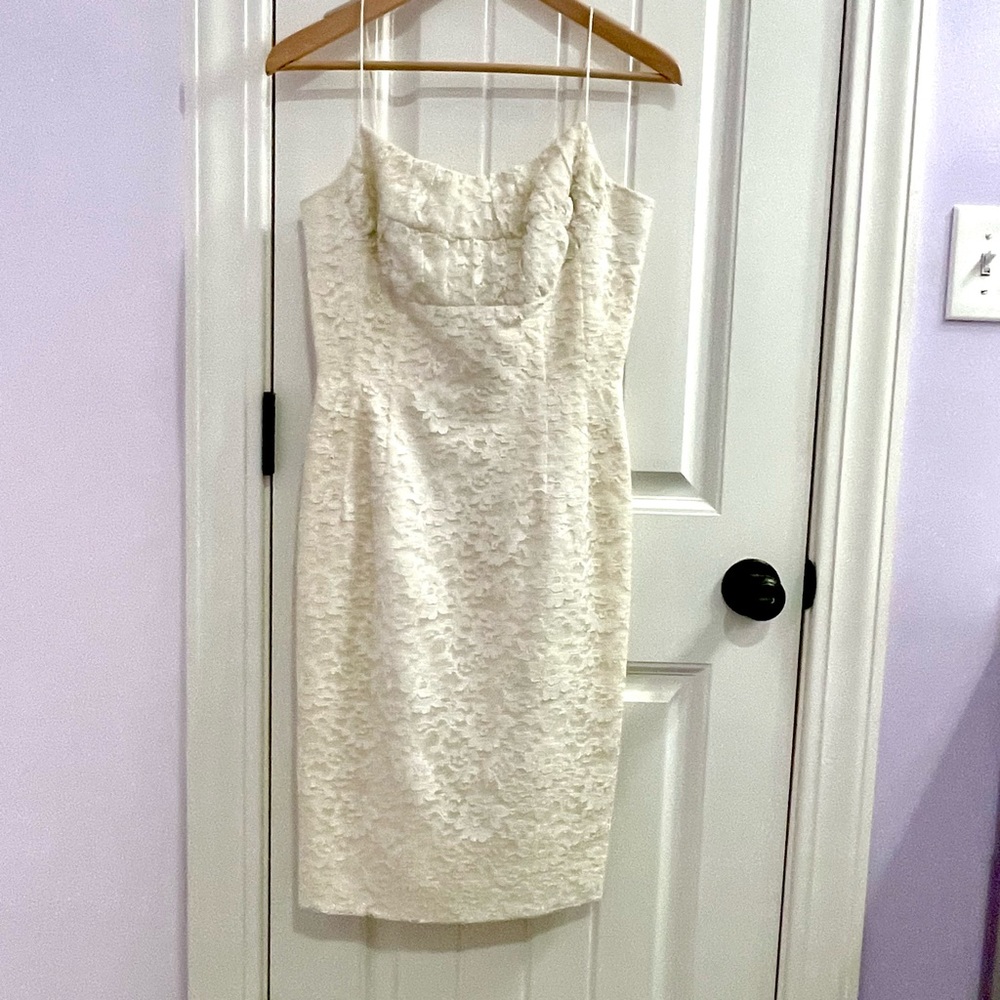 Exquisite Vintage 50’s Lilli Diamond of California White French Lace Dress